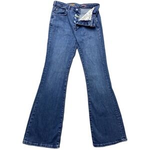 Pilcro The Icon Flare Jeans Womens 29 High Rise Festival Boho Cowgirl Hippie 70s